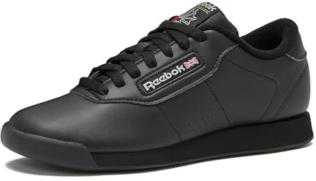 Reebok Princess Sneakers for Women, Comfortable Walking or Tennis Womens Shoes, Us-Black, 9