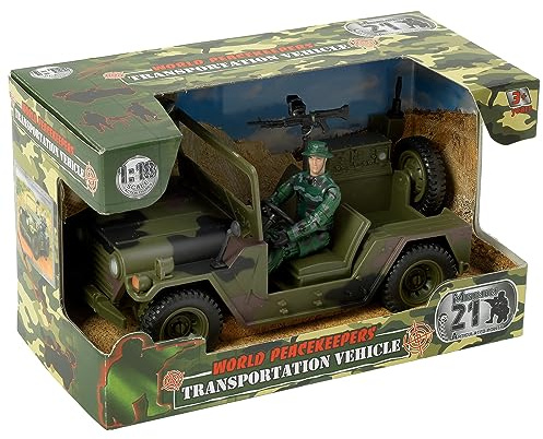 WORLD PEACEKEEPERS from Peterkin | 20cm Military Transportation Vehicle with Articulated Figure | 1:18 Scale | Action Figures & Accessories | Ages 3+