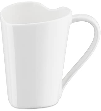 Alessi Mug to MMI24 - Mug Herzförmig aus Bone China, Weiß