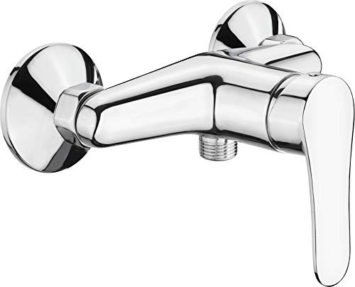 Cornat Brause-Einhebelarmatur Viva - Hochwertiger Messingkörper - verchromt - 1/2 Zoll Brauseabgang / Einhebelmischer zur Aufputzmontage / Brausebatterie / Duscharmatur / VIV3