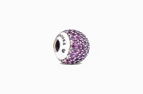 PANDORA Pav Open Bangle Caps, Fancy Purple CZ 796481CFP
