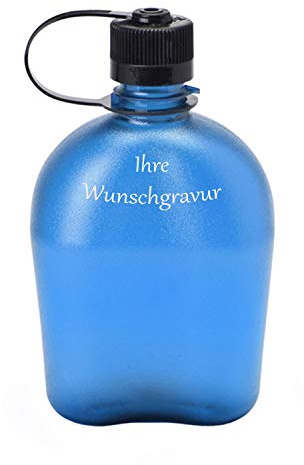 Nalgene Trinkflasche 'Oasis' – 1L, Blau, mit Namensgravur