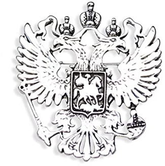 KhuWan Russisches nationales Emblem Vintage Doppeladler Broschen Metallstifte Abzeichen Brosche Punk Krone Anzug Anstecknadel Herren Accessoires