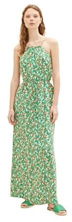 TOM TAILOR Denim Damen Maxikleid mit Bindegürtel