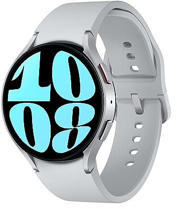 Samsung Galaxy Watch6 44mm Reloj inteligente de análisis del sueño y monitor de bienestar, batería de larga duración, Bluetooth, bisel táctil de aluminio plateado