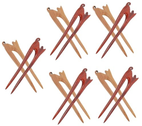 Ipetboom 10 Stk Katze Haarnadel Haarstock französische haarnadel Haarklammer Haarspangen Haarstäbchen aus Holz Haarstyling-Accessoires Ebenholz Brötchen Kopfbedeckung Essstäbchen Damen