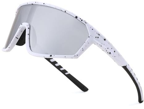 FEISEDY Sport Sonnenbrille Polarisiert Herren Damen Fahrradbrille B1125 | Verspiegelte Sportbrille, für Radfahren Angeln Fahren Laufen, UV400 Schutz