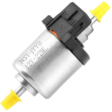 Tongdejing Oil Fuel Pump Parking Heater Replacement, 12V Universal Car Air Parking Heater Fuel Pump, 2-8KW Quieter Pulse Metering Electric Parking Heater Air Heater Diesels Pump(Grey)