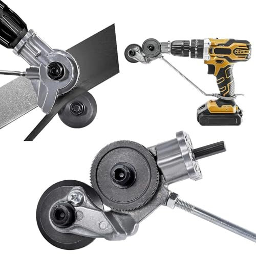 Wjelet Electric Drill Plate Cutter, Metal Sheet Cutter, Electric Drill Shears Attachment Nibbler for Fast and Precise Cutting of Iron, Steel, Aluminum, and Copper