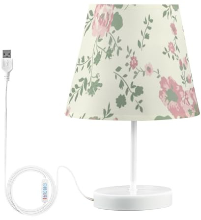 Vintage Pesca Floreale Lampada Da Notte 3 Colori Dimming Cavo Interfaccia USB Soggiorno Lampada Toilette Luce Notturna per Soggiorno Camera Da Letto M