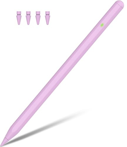 Pencil 2. Generation für iPad (2018-2025), Pencil für Pad mit Palm Rejection und Neigungssensitivität, Pen für Pad Pro 13''/12,9''/11'', iPad 10-6, Mini 6/5, Air 5/4/3/M2 (Lila)