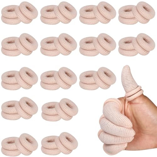 QIYILE 30 unidades de vendajes tubulares protectores de dedos transpirables dedos bob protectores de dedos elástico algodón