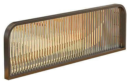 Ironwork Dekorative Gitter-Trennwände für Essbereiche, gestreiftes Glas, halbsichtbar, 30 x 80 cm, schwarz, ein niedriger Zaun, Bar, Schreibtisch-Trennwand