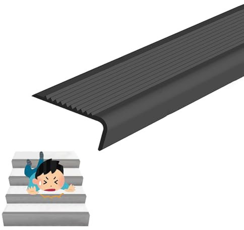 PVC-Material Treppenkante Treppenkantenprofil, 1m - 15m rutschsicherer Bodenstreifen für Innen- und Außentreppen Selbstklebende Treppenkantenstreifen, verformen sich nicht so leicht(Frankreich,14m/511