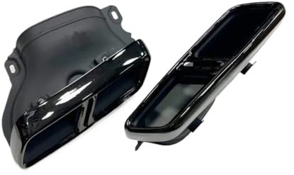 Exhaust Muffler Tail Tip Tips Stainless Steel Compatible For Benz AMG C63/S W205 S205 C205 A205 Pre-Facelift 2015-2018(Black)