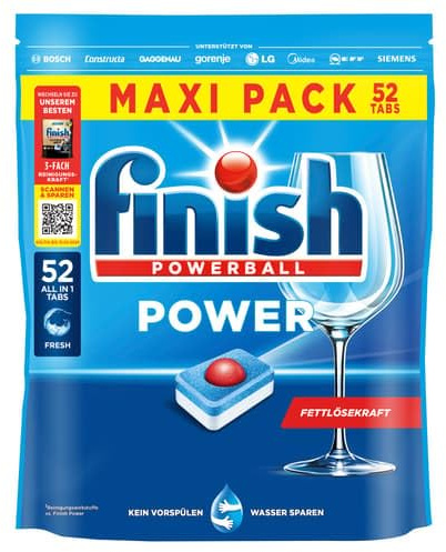 Finish Power Fresh Spülmaschinentabs, Maxi Pack, 52 Stück