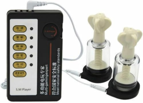 E-Stim Nipple Suction Pump Suction Cup Kit Breast Massager Sex Toy | E-stim Nipple Suckers Breast Pump Electric Shock Breast Clitoris Stimulate Massager Women Men Sex Toys