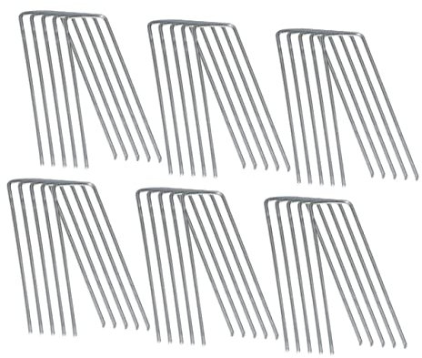 Yardenfun 60pièces Lot de Piquets Forme De u Robustes Et Résistants Aux Intempéries pour Fixation De Jardin Et Aménagement Paysager