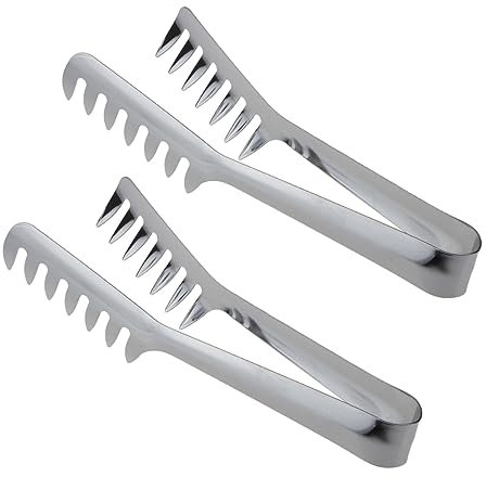 Sosoport 2pièces Pince à Spaghetti Et Nouilles Lot De Acier Inoxydable Antiadhésive Ergonomique Pour Cuisine