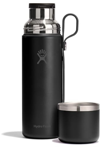 Hydro Flask Hot Flask & Cup – Insulated Stainless Steel, Hot Drink Travel Container for Coffee, Tea, & Soup 28 Oz Black