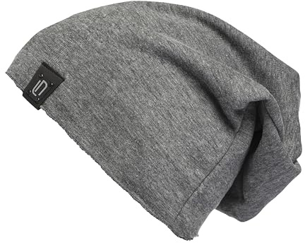 Leif Nelson Unisex Slouch Beanie Mütze Longbeanie Ganzjahresmütze leicht und weich Jungs Herren und Damen LN8100 Anthrazit