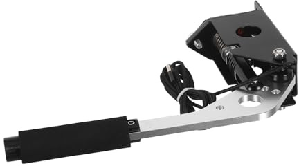 HOMSFOU Freno de Mano Hidráulico USB para Carreras Freno Hidráulico de Brazo para Simuladores de Carreras Compatible con Sistemas Informáticos Win para Derrape y Rally