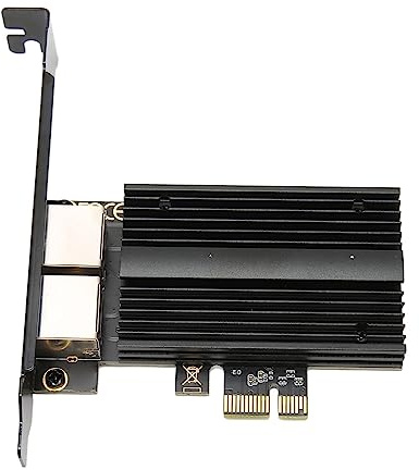 Plyisty Tarjeta de Red PCIe 2.5G, Tarjeta Gigabit Ethernet de Doble Puerto con Chip I226 V con Soporte de Perfil Bajo, para Computadora Portátil de Juegos de Escritorio con Servidor