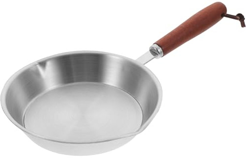 DOITOOL Poêle à Omelette Compacte 12 CM en Inox 304 Fond Plat pour Cuisson Maison et Repas Entre Amis