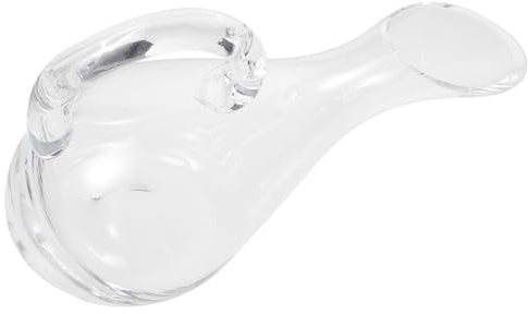 PRETYZOOM Decantador de Vino de Vidrio Boca Inclinada y Asa Ergonómica, Jarra de Cristal Transparente para Verter Vino Tinto, Whisky y Licores, Dispensador Creativo para Uso Doméstico