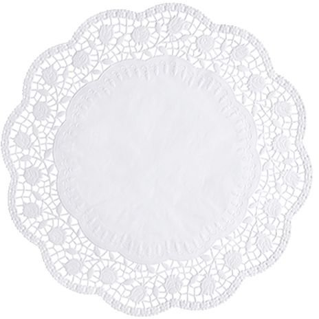Tortenkartons & Zubehör 100 Tortenspitzen rund Ø 36 cm weiss Tortenpapier
