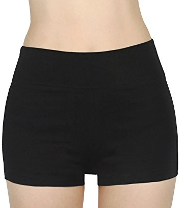 iLoveSIA Womens Knickers Yoga Gym Pants Stretch Boy Shorts Black S