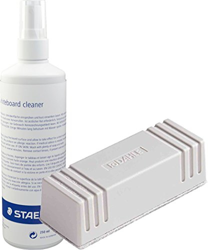 Staedtler 681 Lumocolor whiteboard cleaner Reinigungsspray, 250 ml Reinigungsset Wischer für Trockenreinigung Set