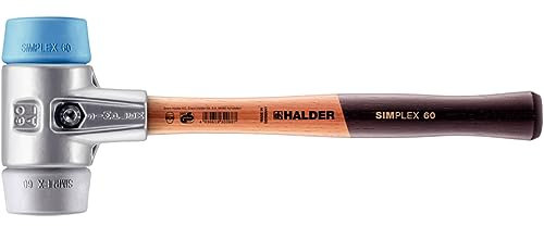 Halder 3113060 Simplex TPE-Soft/TPE-Mid Soft-Face Mallet, Multi-Colour, 60 mm