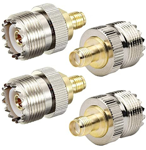 TengKo SMA Buchse auf UHF Buchse SO239 Stecker RF Coaxial Coax Adapter für WiFi Antenne Repeater Funk Signal Verlängerungskabel (4 Pack)
