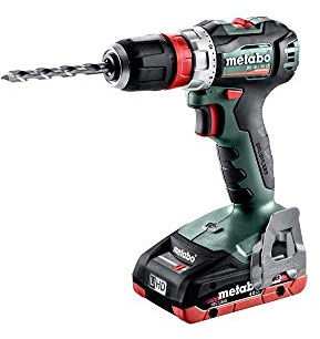 Metabo 602327800 602327800 Trapano avvitatore senza spazzole a batteria 18 V / 2 X LiHD 4,0 Ah Li-Ion BS 18 L BL Q con valigetta, 1 V, nero