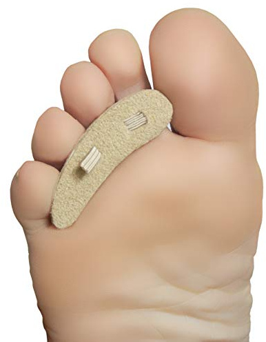 Steins Hammer Toe Crest Cushion and Buttress Pad Reduces Pressure from Calluses and Hammer Toes, Medium Right, Beige, 3 Count