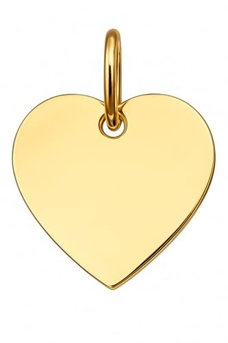 Anhänger Gravurplatte Herz echt Gold 333 incl. Gravur Gelbgold Qualität Neu