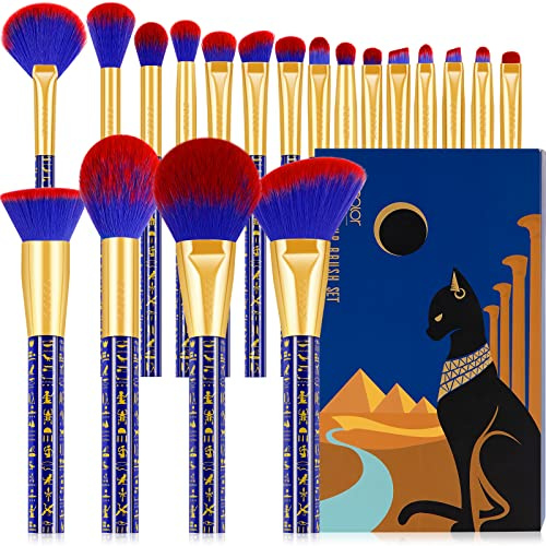 docolor Makeup Brush Set 19cs -Ancient Egyptian Series, Luxe Design