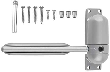 Automatische Türschließer Einstellbarer Oberflächenmontierter Automatischer Schließer Federbelasteter Hydraulischer Brandschutztürschließer (Grau)