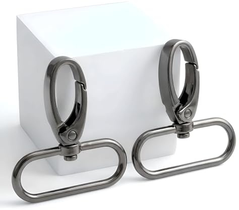 15 Stück ovale Ring-Karabinerverschluss, Klauen-Schiebe-Tor-Trigger-Verschlüsse, drehbare Karabinerhaken für Lederhandwerk, Riemen, Schlüsselband, Bänder (Rotmetall, 3,8 cm)