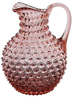 Caraffa in cristallo rosa con punta di diamante 2L