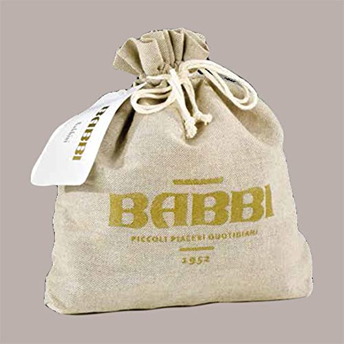 BABBI Waferini Ricoperti Bianco Latte e Fondente Assortiti Babbini, 550g, 50 Pezzi, in Sacchetto di Juta, Lucgel
