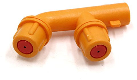 Ruilogod Orange gelb Plastik Dual Head Spray Düsenreiniger für Auto Automobile LKW