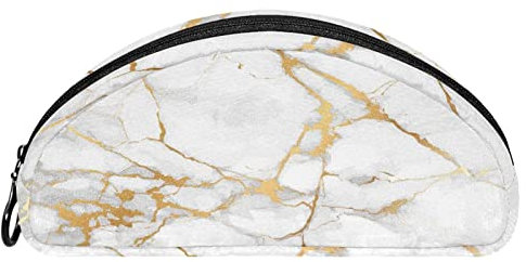 Mäppchen Marmor Goldene Textur Weicher Reißverschluss-Bleistift-Organizer, Make-Up-Taschen