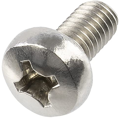 AERZETIX - C59796 - Satz von 10 Metallschrauben mit zylinderkopf M6x12 mm mit PH2 - verbindungsbolzen - DIN 7985 - aus edelstahl A2 - silberfarben