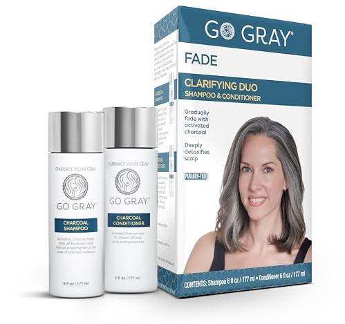 Go Gray Treatment System (Fade), Clarifying Duo Shampoo & Conditioner Helps Gradually Fade Permanent and Semi-Permanent Hair Color