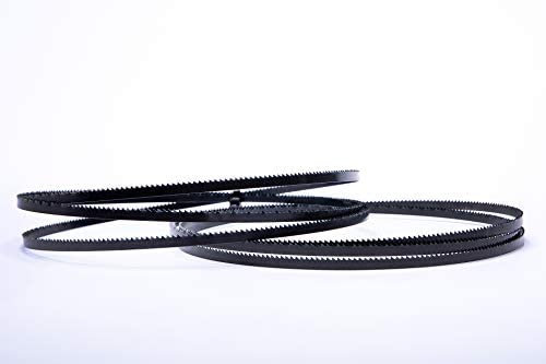 Set di 2 lame per sega a nastro ad alte prestazioni, 1490 x 6 x 0,4 mm, 14 denti in acciaio per utensili Scheppach Basa 1, ecc., per legno, compensato, alluminio, plastica, ecc.