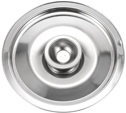 SHERCHPRY 5.5 Inch Stainless Steel Seasoning Lid Cylinder Cover Metal Pan Lid 14Cm Kitchen Tool Easy Clean Flat Cover for Home Storage Jars