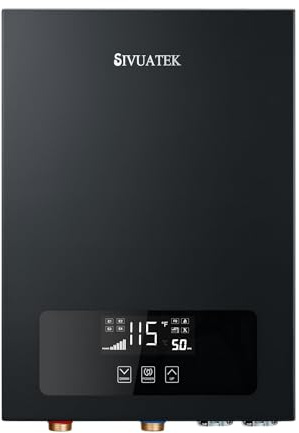 Elektrischer Durchlauferhitzer SIVUATEK 24kW, 240V - On-Demand Warmwasser für das ganze Haus - ETL-zertifiziert, selbstmodulierend - Kompaktes Design für einfache Installation - für 4-Punkt-Nutzung