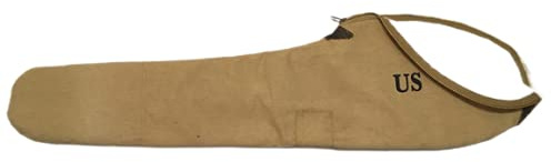 War Equine Militaria Army WWII US M1 Garand 1943 Canvas-Tragetasche mit Tragegurt Fleece-Futter – Khaki